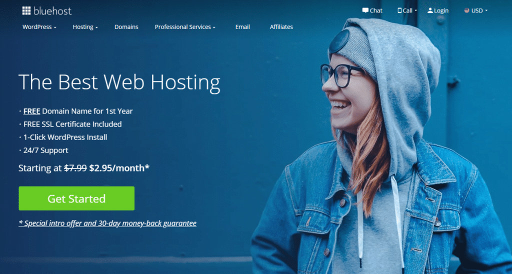 bluehost hosting and domain