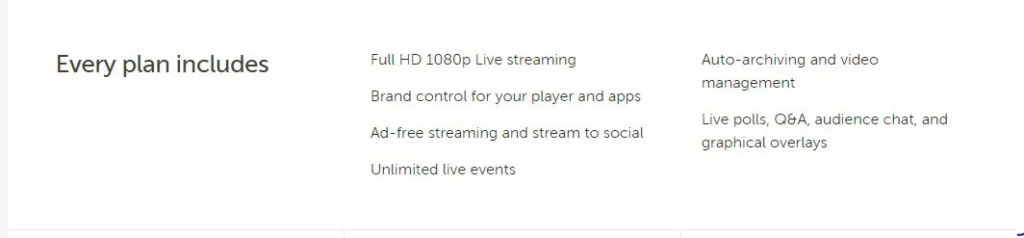 Livestream features