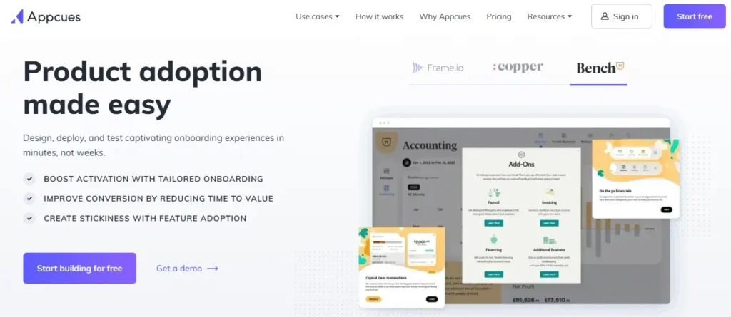 appcues product adoption and onboarding software