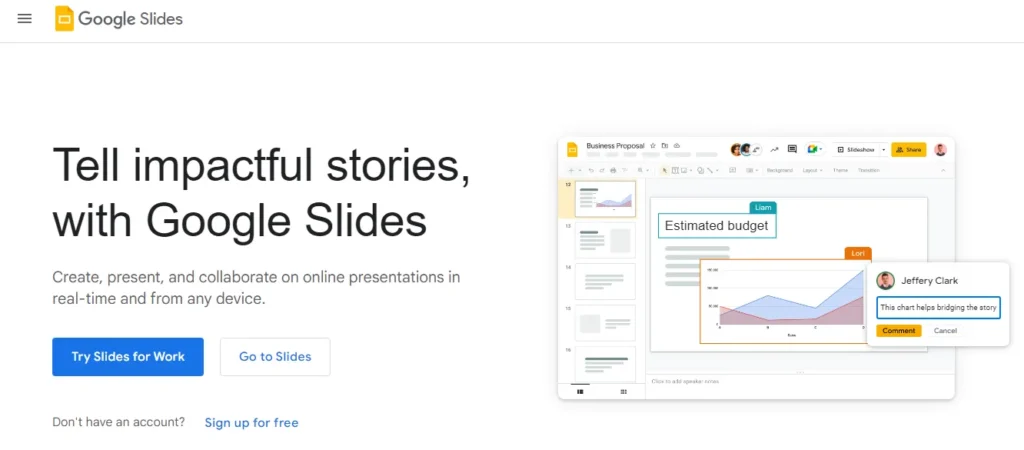 google slides presentation software