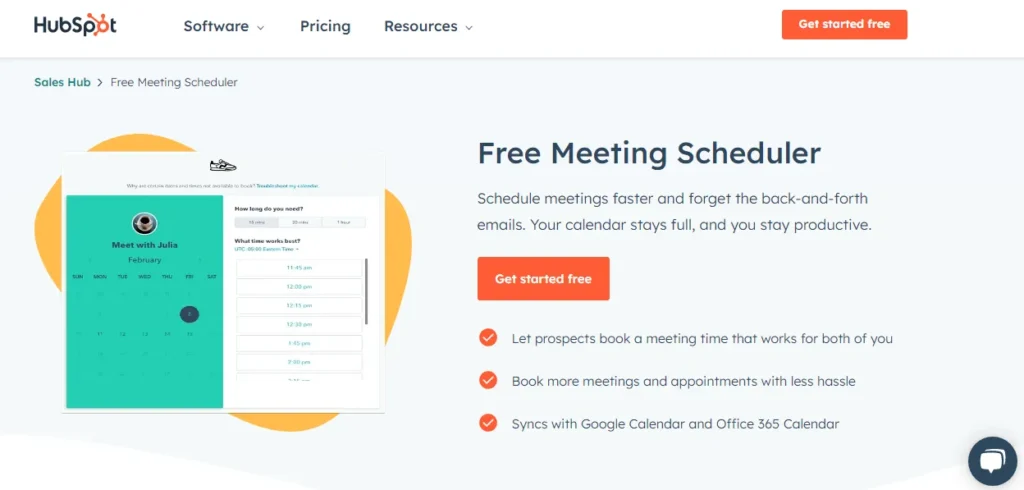 hubspot free meeting scheduler