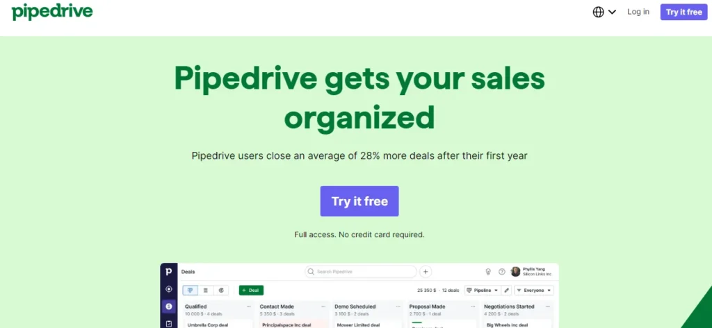 pipedrive contact management