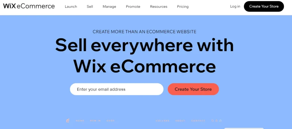 wix store website builder