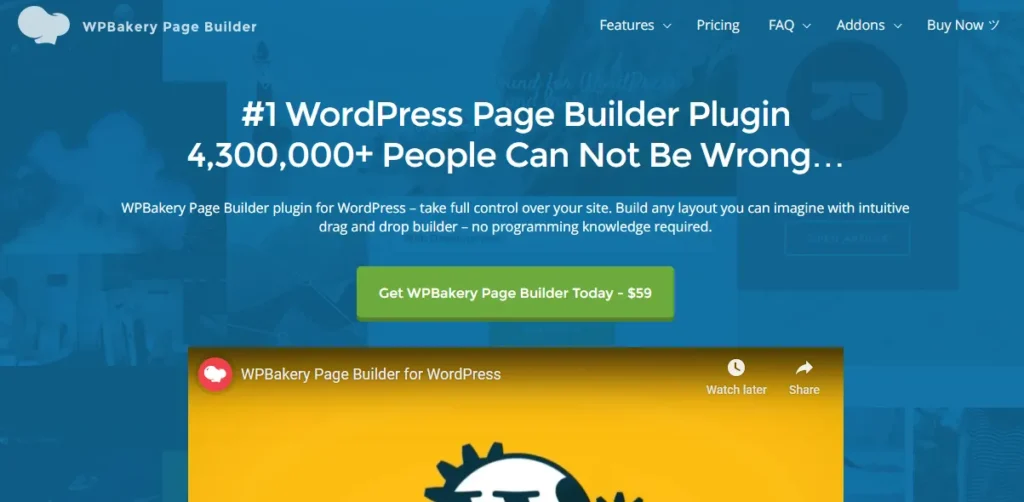 wpbakery wp bakery page builder plugin