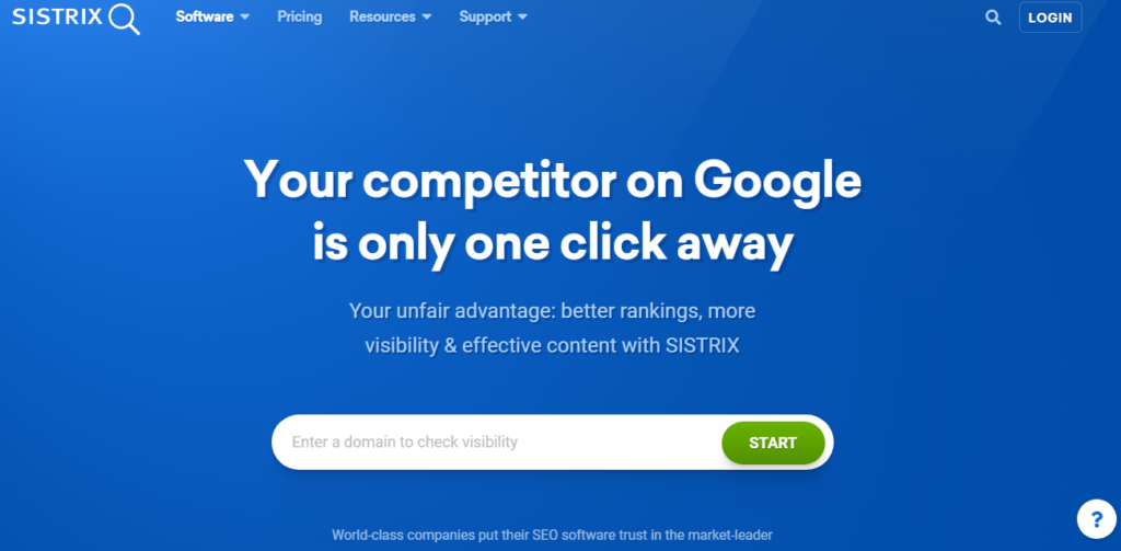 Sistrix software semrush alternative