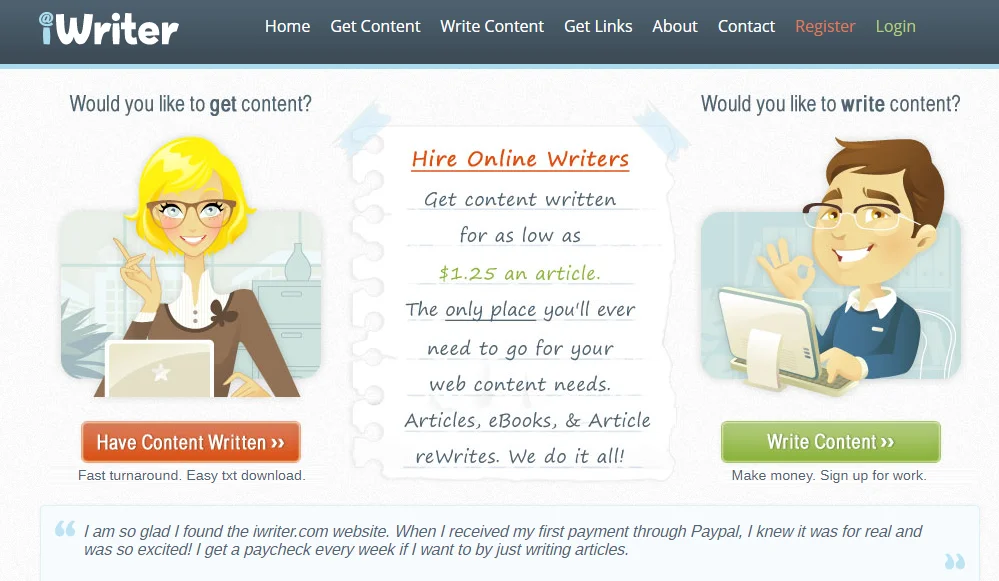 iwriter as of 2016