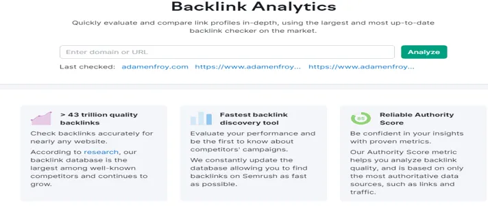 utilizing semrush for backlink analysis