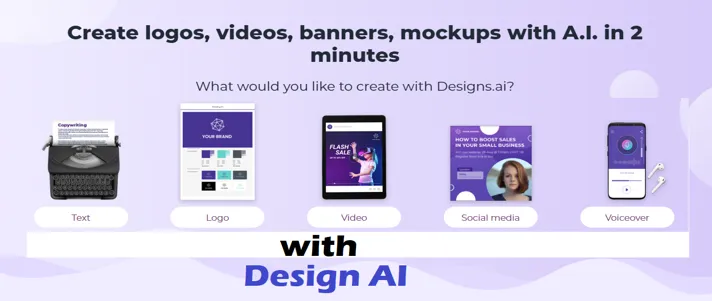 design ai create logos videos banners mockups with ai in mere minutes