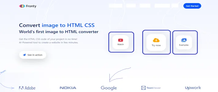 fronty images to html css