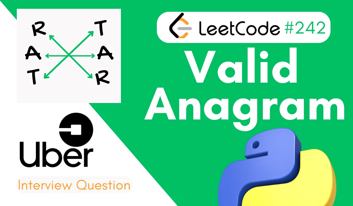 Valid Anagram LeetCode Problem 242 [Python Solution]