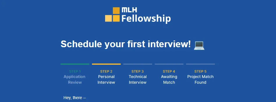 schedule your first mlh interview