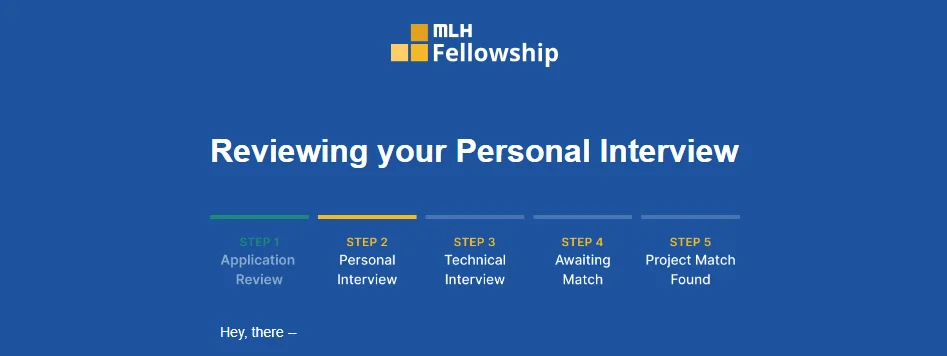 reviewing your mlh personal interview